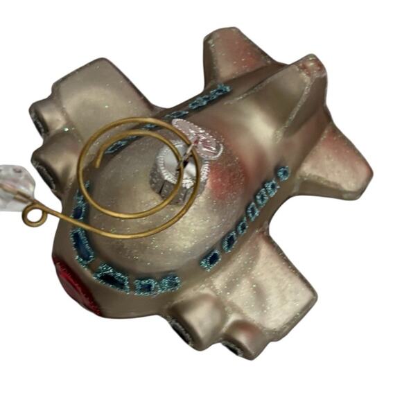 Old World Christmas Glass Blown Tree Ornament Airplane - Picture 6 of 8